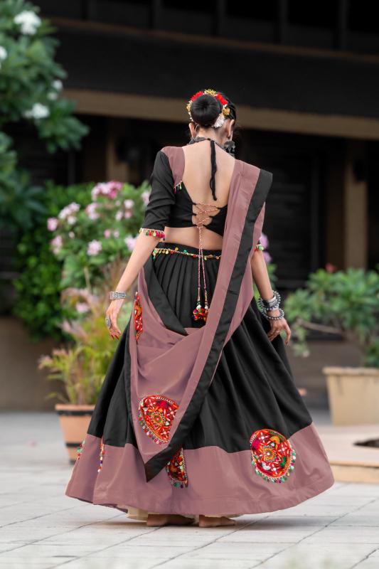 Aawiya 7066 B Rosy Brown Cotton Lehenga Choli Wholesale catalog