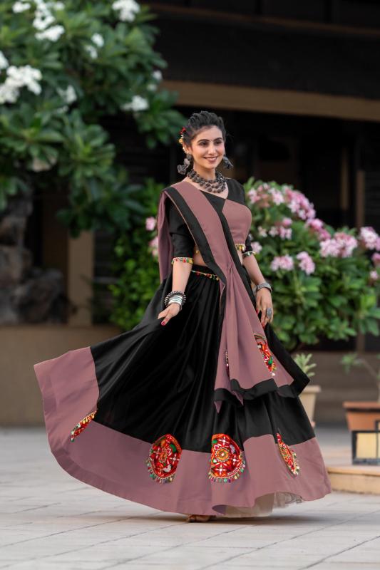 Aawiya 7066 B Rosy Brown Cotton Lehenga Choli Wholesale catalog