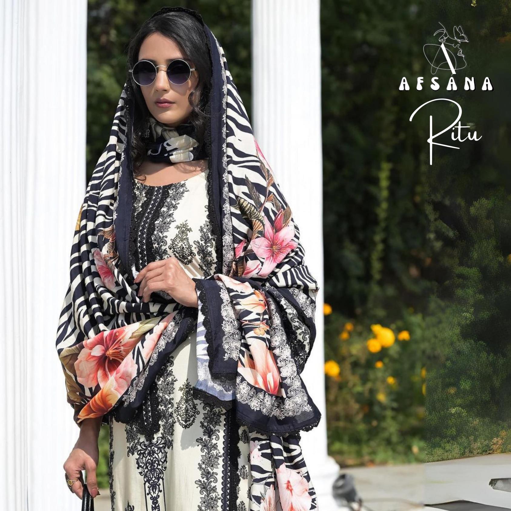 Afsana Ritu Muslin Digital Printed Ready Made Dress Wholesale catalog