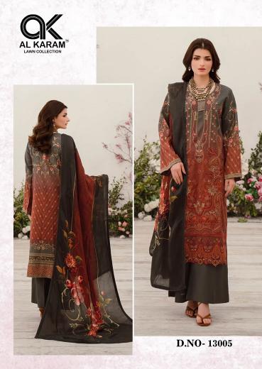 Al karam Kesariya Vol 13 Cambric Cotton Dress Material  Wholesale Catalog