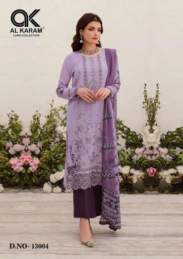Al karam Kesariya Vol 13 Cambric Cotton Dress Material  Wholesale Catalog