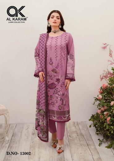 Al karam Kesariya Vol 13 Cambric Cotton Dress Material  Wholesale Catalog