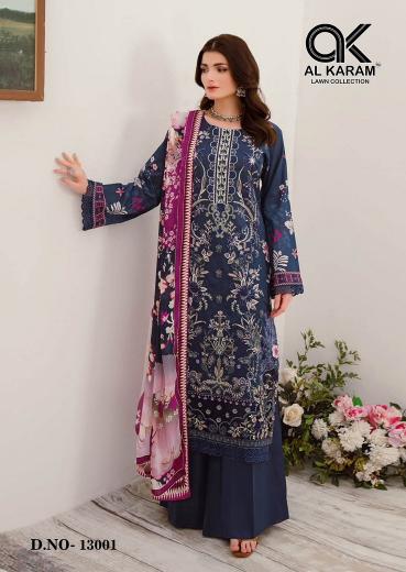 Al karam Kesariya Vol 13 Cambric Cotton Dress Material  Wholesale Catalog