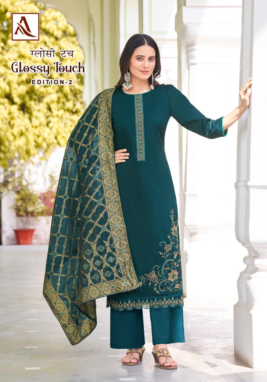 Alok Gloss Touch Vol 2 Dress Material Wholesale Catalog