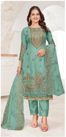 Alzohaib Az 1015 A To D Organza Pakistani Suits Wholesale Catalog