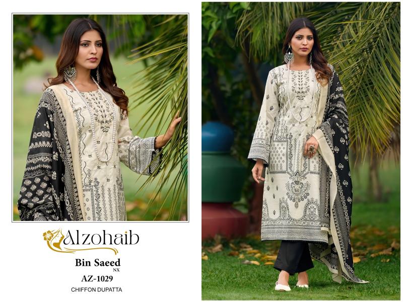 Alzohaib Bin Saeed Nx Cotton Dupatta salwar kameez Wholesale catalog