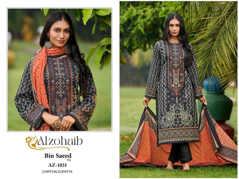 Alzohaib Bin Saeed Nx Cotton Dupatta salwar kameez Wholesale catalog
