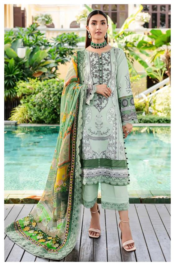 Alzohaib Queen Court Vol 2 Chiffon Dupatta Pakistani Suits Wholesale Catalog