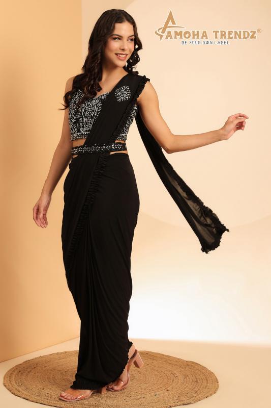 Amoha Trendz 102104 Ready To Wear Saree Wholesale Catalog