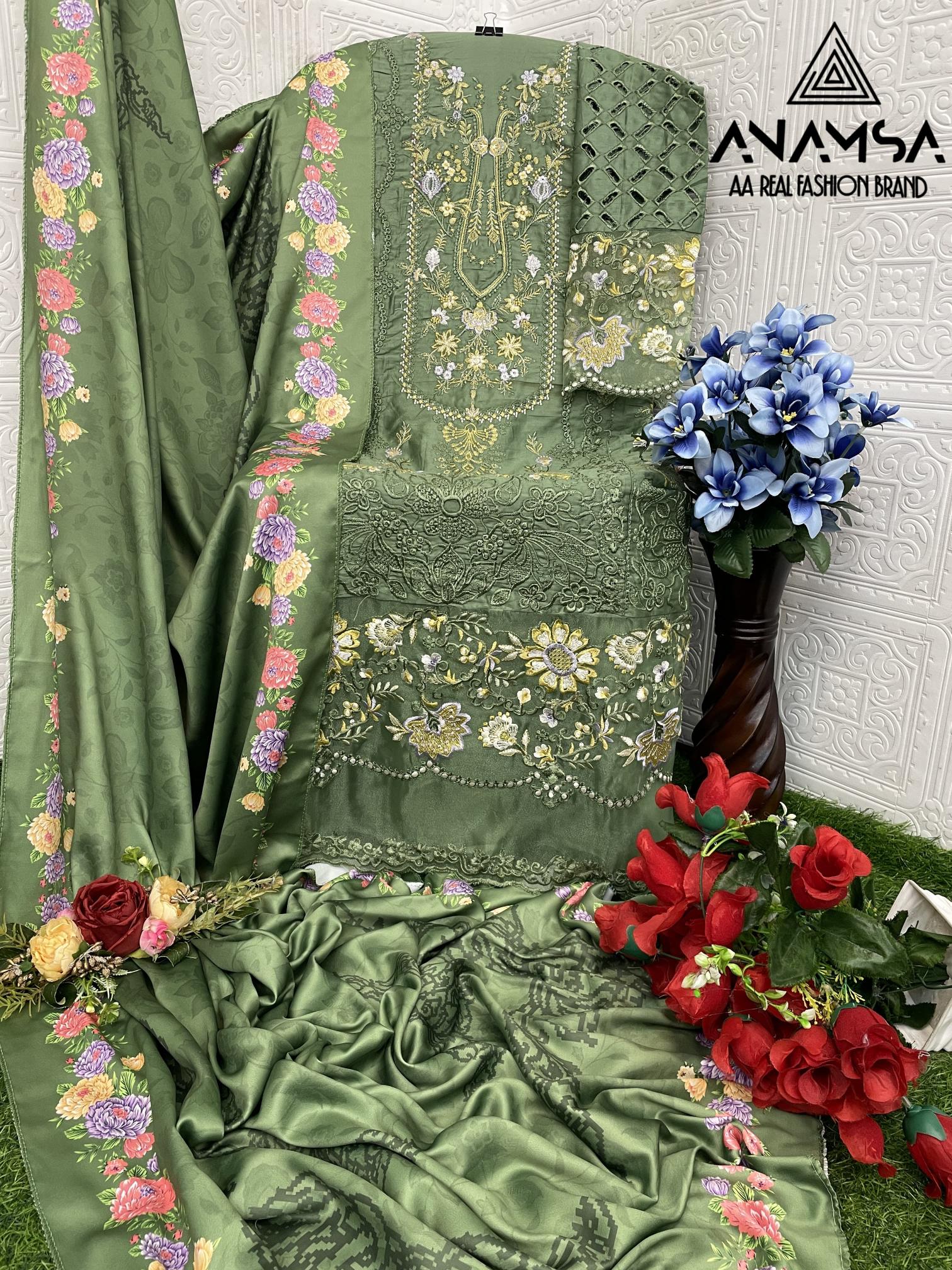 Anamsa 495 Cotton Pakistani Suit Wholesale catalog