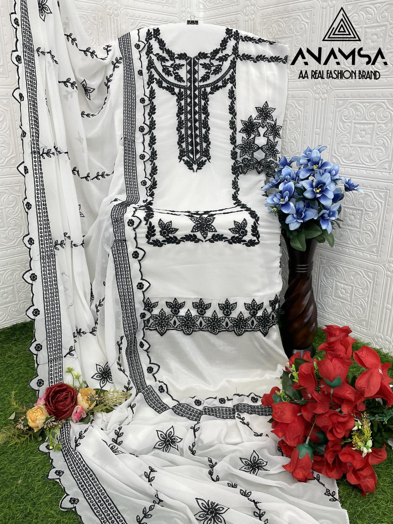 Anamsa 496 Georgette Pakistani Suits Wholesale catalog