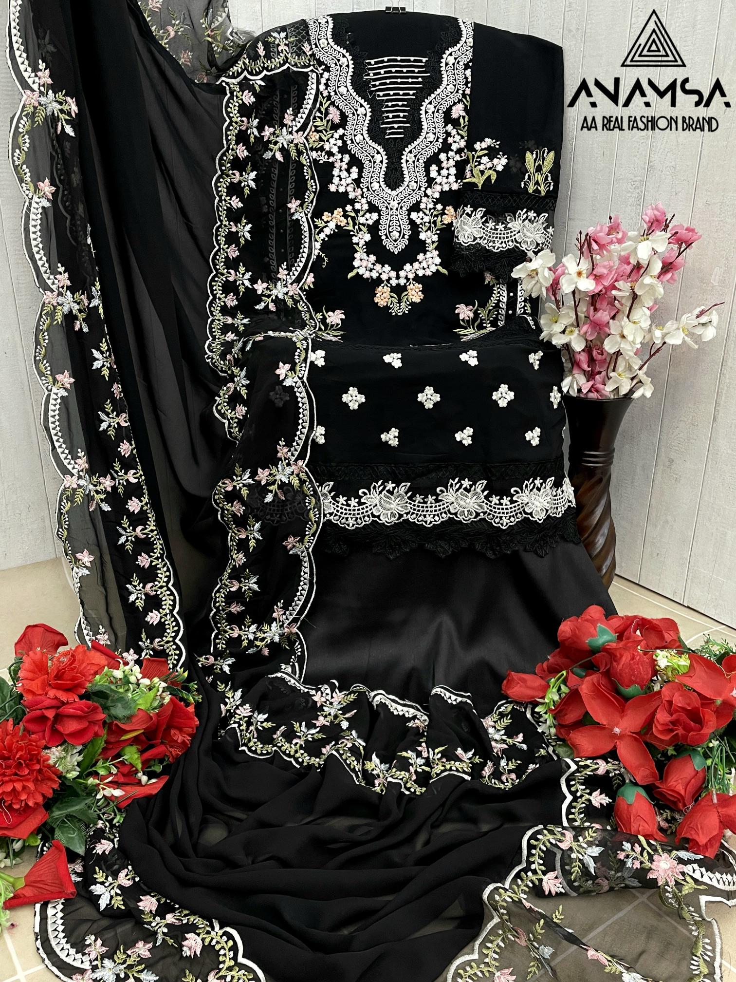 Anamsa 505 Georgette Pakistani Pakistani Suits Wholesale Catalog