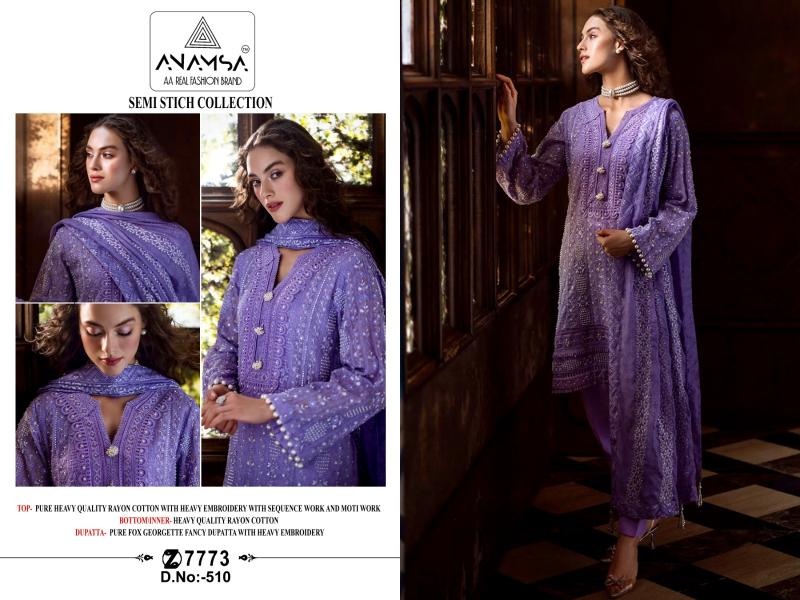 Anamsa 510 Embroidered Salwar Kameez Wholesale Catalog