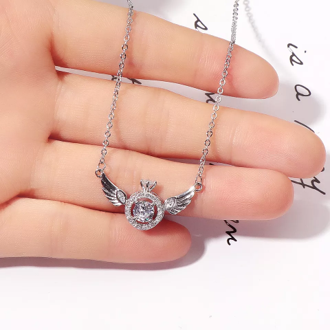 Angel Wing Silver Necklace 
