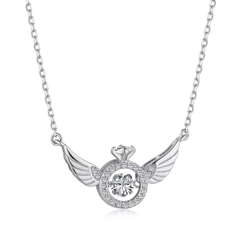 Angel Wing Silver Necklace 