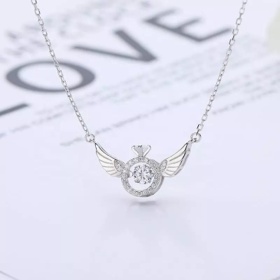 Angel Wing Silver Necklace 