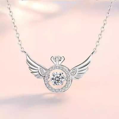 Angel Wing Silver Necklace 