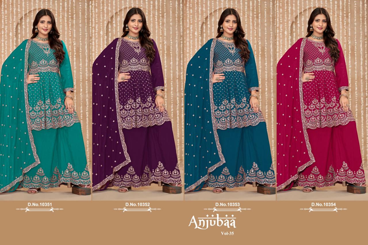 Anjubaa Vol 35 Designer Chinon Salwar Kameez Wholesale catalog