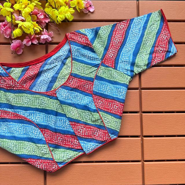 Blousewala Cotton Ajrakh PrintBlouse 