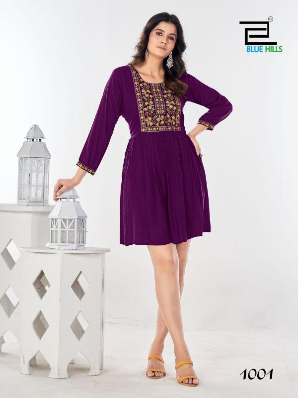 Blue Hills Bloom Vol 3 Rayon Fancy Kurti Wholesale Catalog