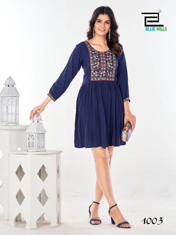Blue Hills Bloom Vol 3 Rayon Fancy Kurti Wholesale Catalog