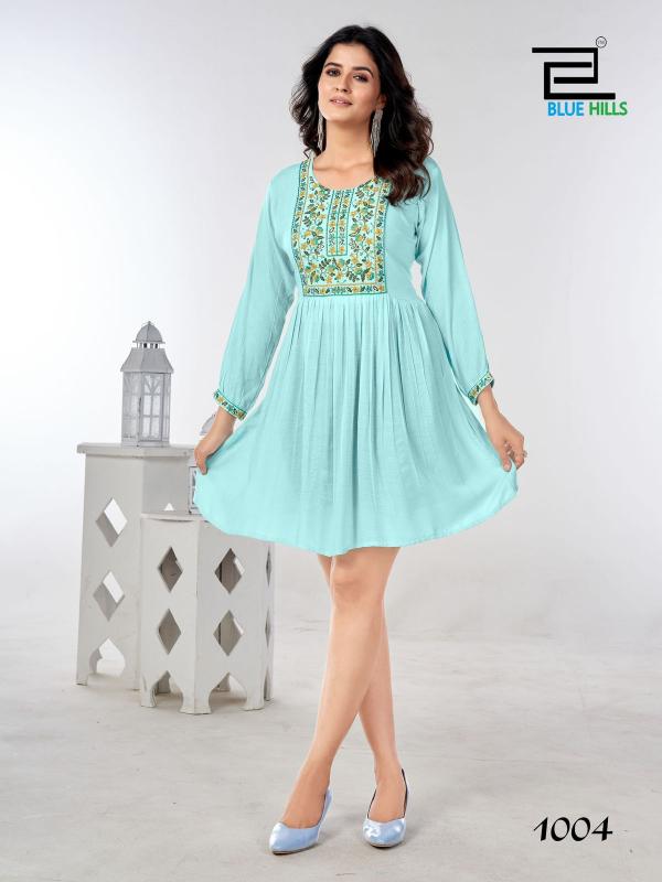 Blue Hills Bloom Vol 3 Rayon Fancy Kurti Wholesale Catalog