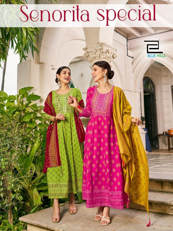 BLUE HILLS Senorita Special Anarkali Kurti Wholesale catalog