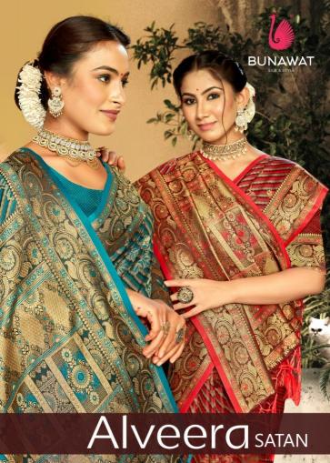 BUNAWAT ALVEER SATAN Silk Saree Wholesale Catalog