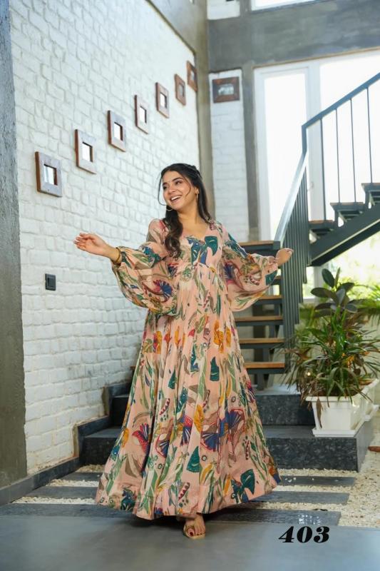 Clora vol 4 Gown Kurti Wholesale Catalog