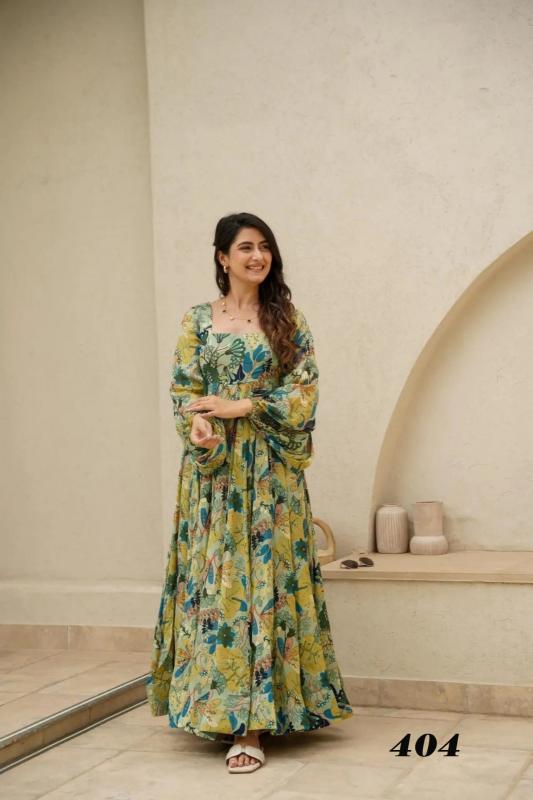 Clora vol 4 Gown Kurti Wholesale Catalog