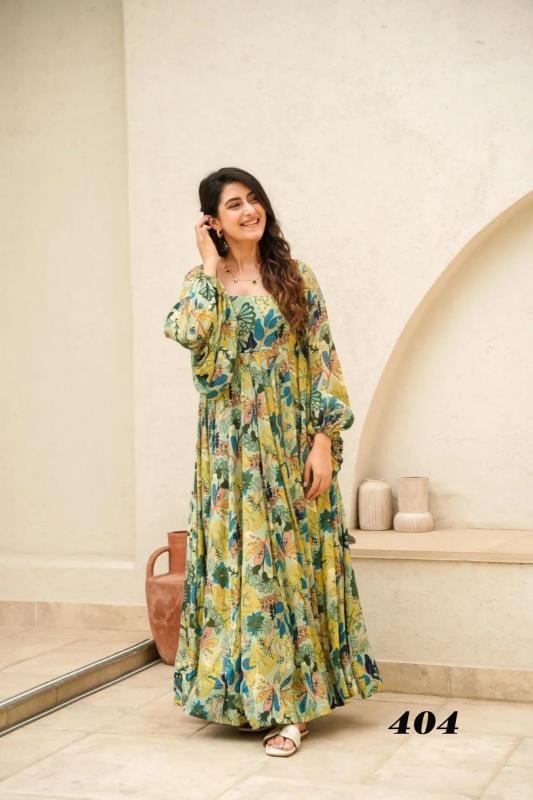 Clora vol 4 Gown Kurti Wholesale Catalog