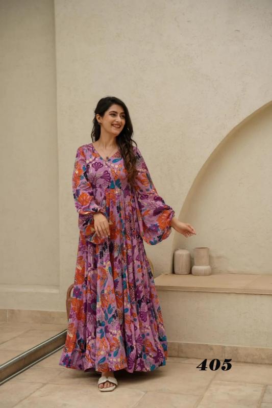 Clora vol 4 Gown Kurti Wholesale Catalog