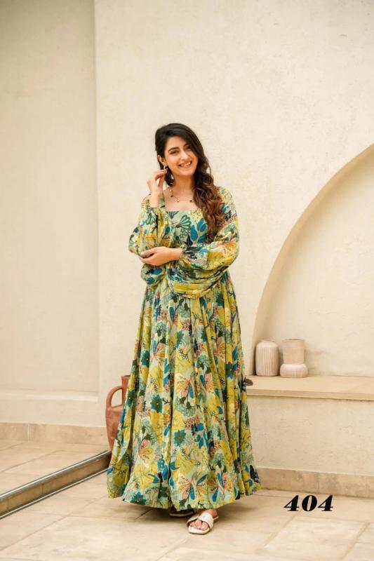 Clora vol 4 Gown Kurti Wholesale Catalog