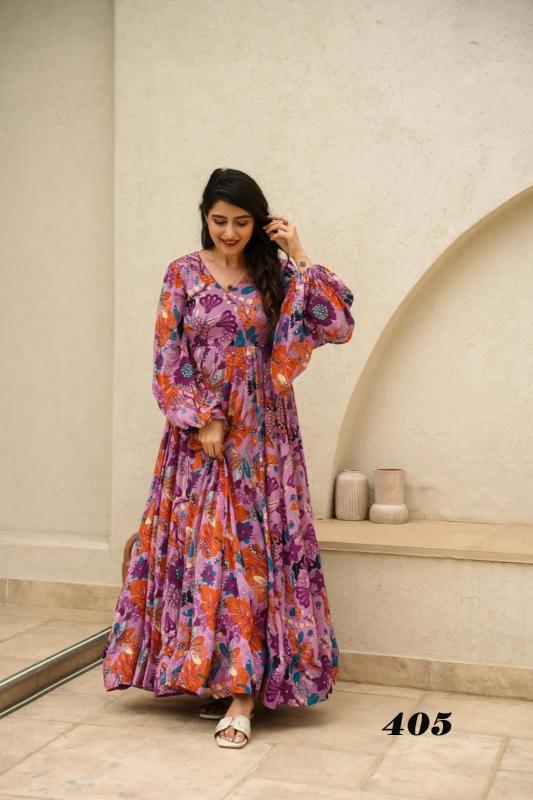 Clora vol 4 Gown Kurti Wholesale Catalog