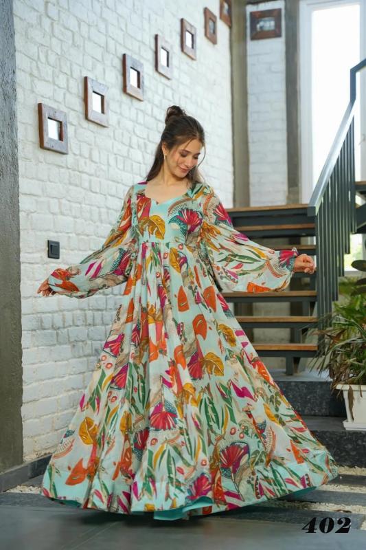 Clora vol 4 Gown Kurti Wholesale Catalog