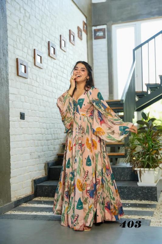 Clora vol 4 Gown Kurti Wholesale Catalog