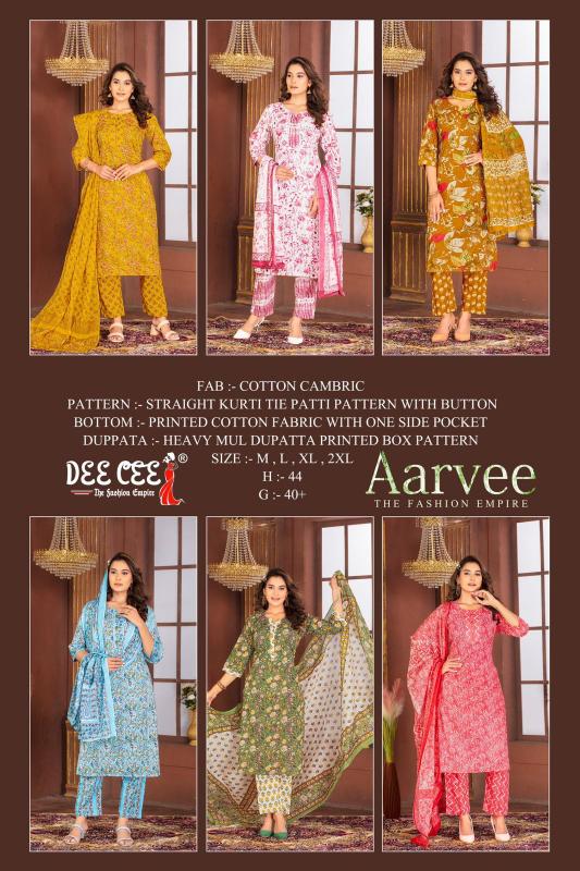 Deecee Aarvee Cotton Kurti Wholesale Catalog