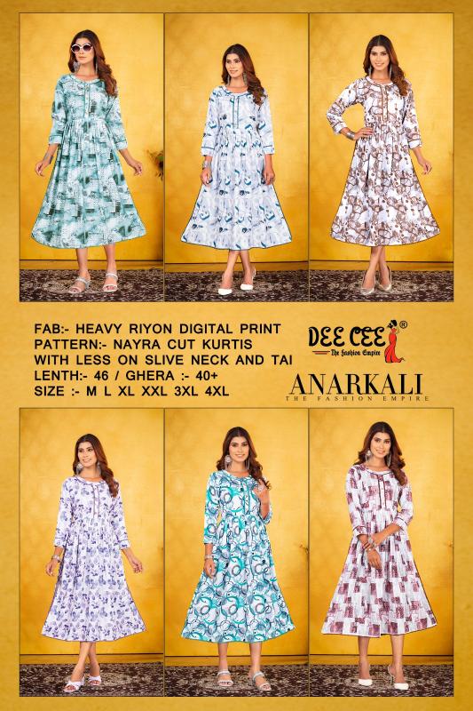 DEECEE ANARKALI Kurti Wholesale Catalog