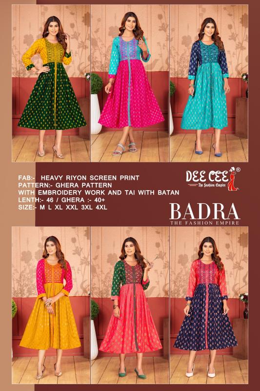 DEECEE BADRA Kurti Wholesale Catalog