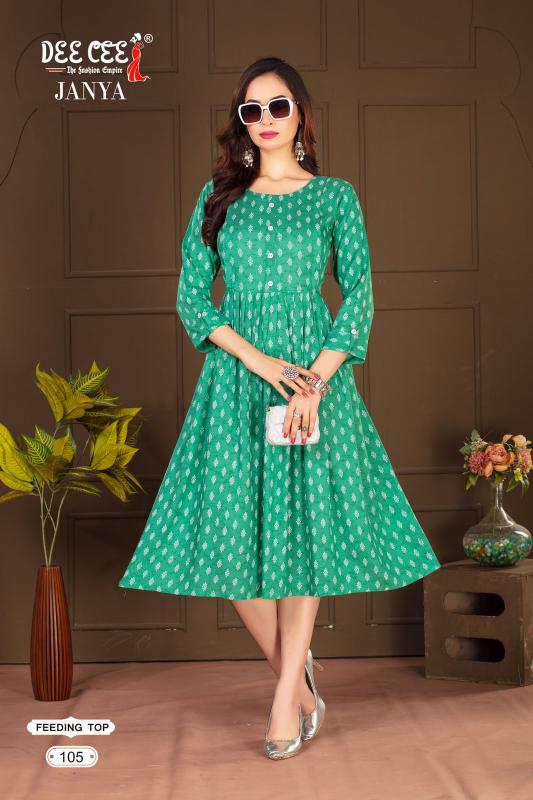 Deecee Janya Rayon Print Kurti Wholesale catalog