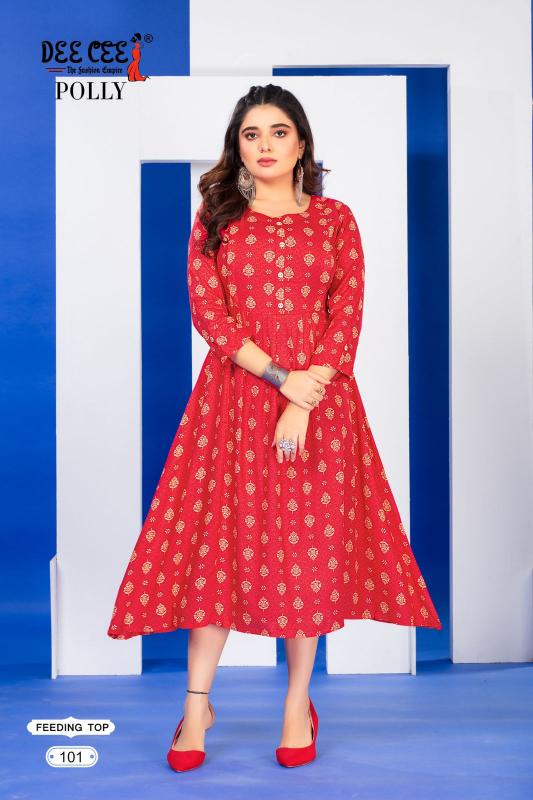 Deecee Polly Rayon Kurti Wholesale catalog