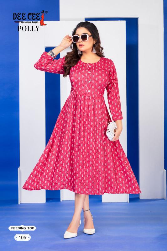 Deecee Polly Rayon Kurti Wholesale catalog