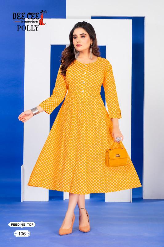 Deecee Polly Rayon Kurti Wholesale catalog