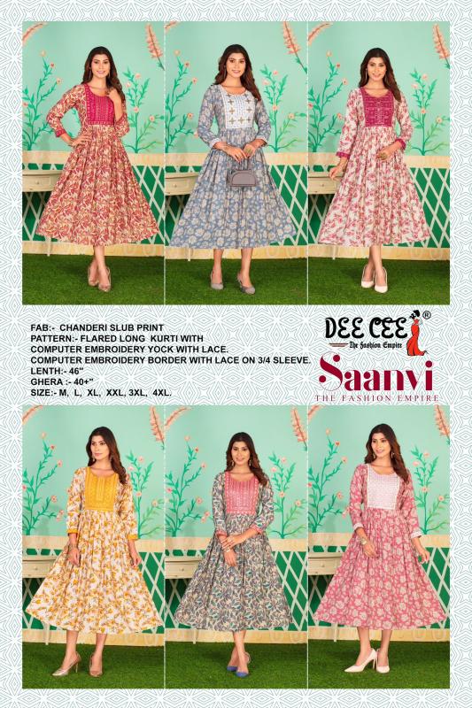 DEECEE Saanvi Long Kurti Wholesale Catalog