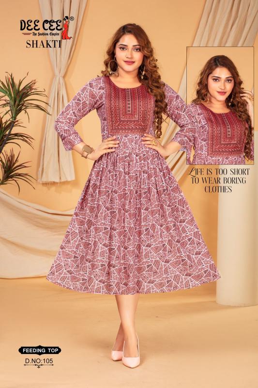 Deecee Shakti Rayon Print Kurti Wholesale catalog