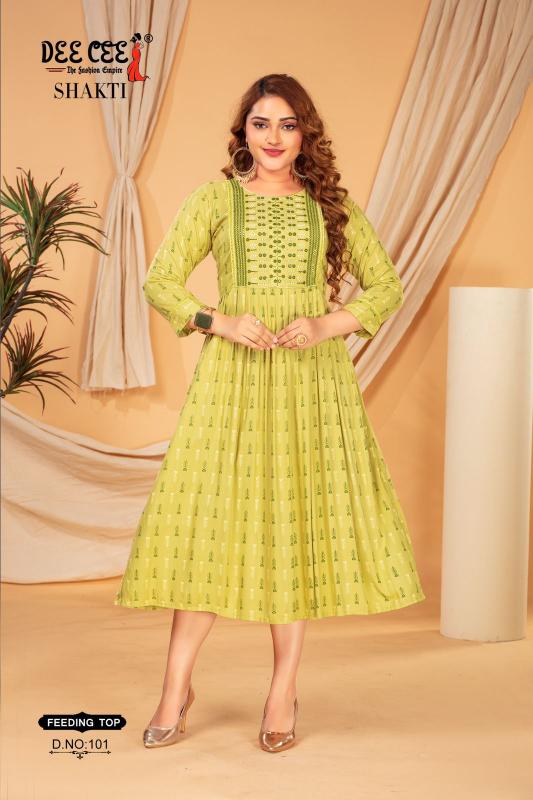 Deecee Shakti Rayon Print Kurti Wholesale catalog