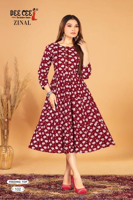 Deecee Zinal Rayon Kurti Wholesale catalog