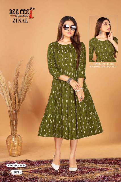 Deecee Zinal Rayon Kurti Wholesale catalog