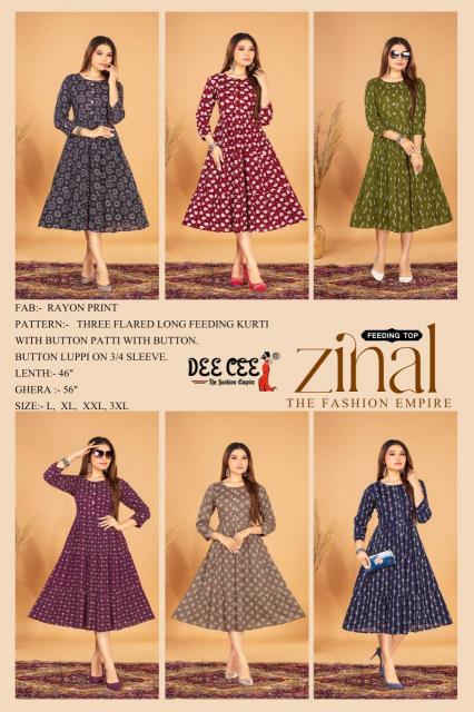 Deecee Zinal Rayon Kurti Wholesale catalog