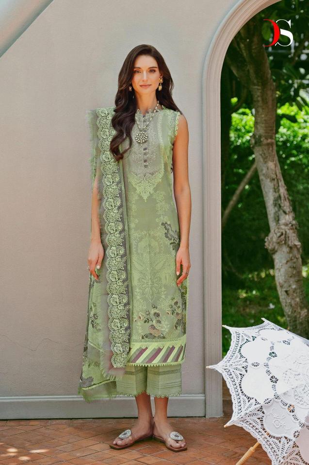 Deepsy Jade Needle Wonder 24 Vol 2 Chiffon Dupatta Pakistani Suits Wholesale Catalog
